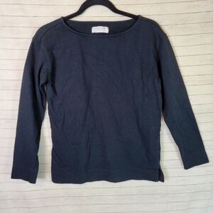 EVERLANE BLACK CREW NECK SWEATSHIRT, SZ SMALL